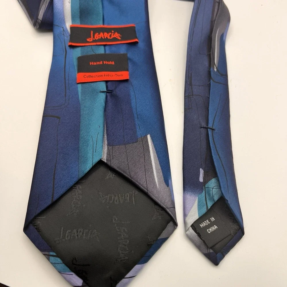 J‎ Garcia Silk Neck Tie Hand Hold Collection Fifty Two